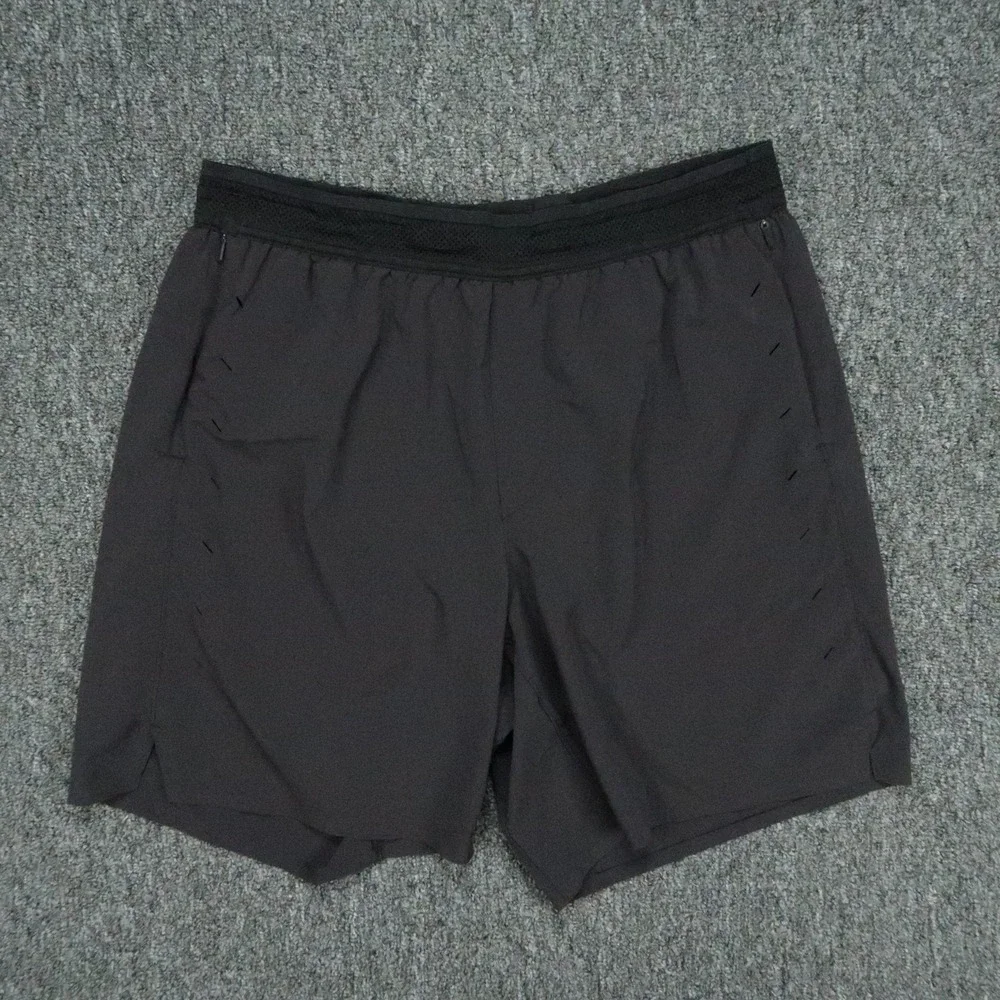 Ten Thousand Shorts Mens Medium Black Session Athletic Lined Zip Pocket Stretch